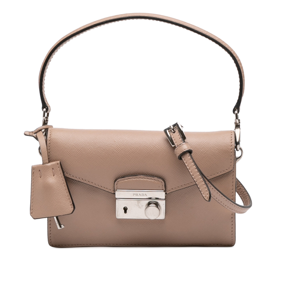 Pre-Loved Prada Mini Saffiano Lux Sound Lock Satchel